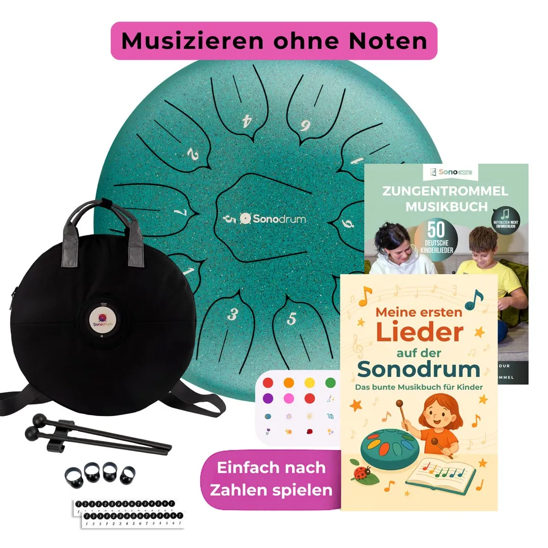 Sonodrum Kinder Starter Set mit Zungentrommel in Grün